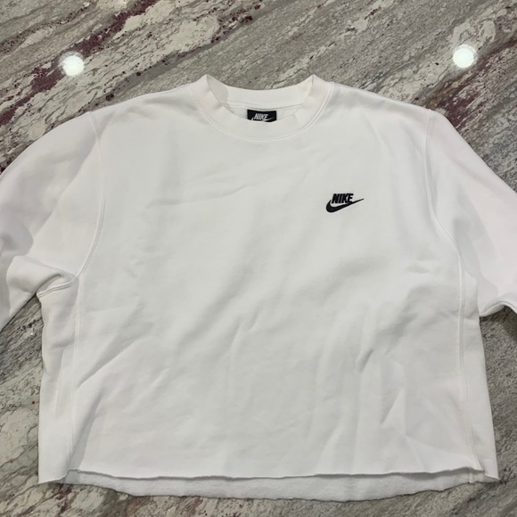 Cropped white Nike crew neck - Picture 1 of 4